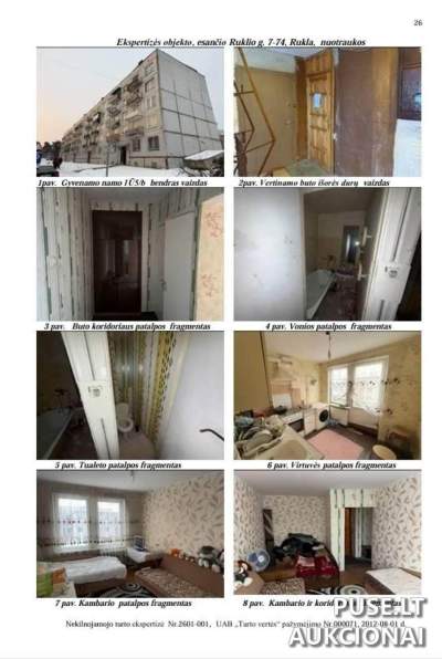 Butas Jonavos rajone, Ruklos mietelyje, Ruklio g. 7, 12080 EUR pradinė kaina, Vykstantys antstolių varžytynės