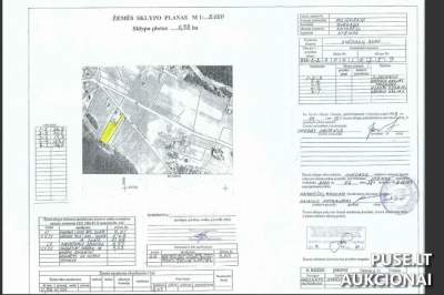 Žemės sklypo 1/4 dalis Anykščių r. sav., Miliūniškio k. antstolių aukcione, pradinė kaina 430 EUR