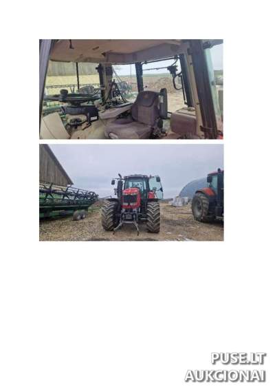 Ratinis traktorius Massey Ferguson 7624 Šiauliuose 37200 EUR pradinė kaina, žemės ūkio technika aukcione