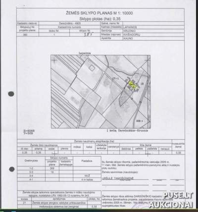 Parduodamas 0.35 ha žemės ūkio paskirties sklypas Kaišiadorių rajone, Lapainių kaime, pradinė kaina 1200 EUR