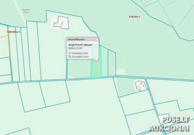 1/8 dalis žemės sklypo Šilutės rajone, Kebelių kaime, pradinė kaina 489 EUR - Antstolių vykdomosios varžytynės