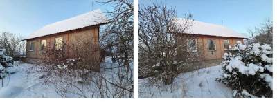 Pusė gyvenamojo namo Biržų rajone, Kučgalio kaime, Liepų g. 22, pradinė kaina 5200 EUR