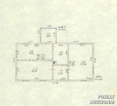 Parduodamas gyvenamasis namas su 0.29 ha sklypu Joniškio rajone, Kriukuose, pradinė kaina 1000 EUR