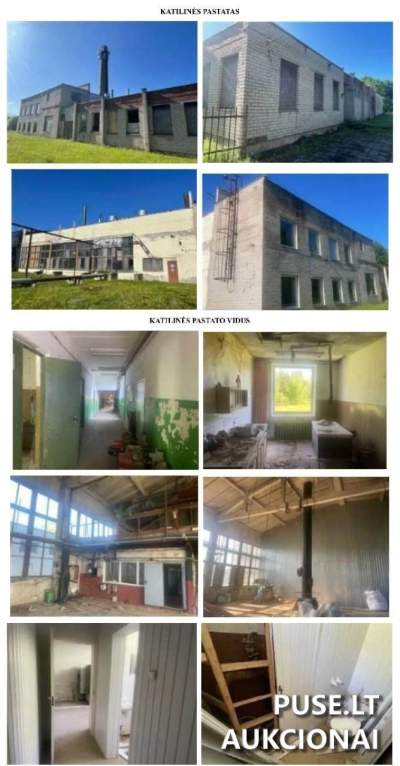 Didelė 1336 m² katilinė Kėdainių r. Vilainių k. parduodama aukcione nuo 99000 EUR
