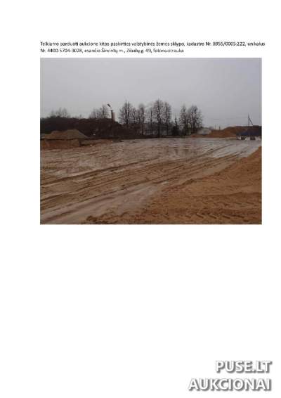 Žemės sklypas Širvintų rajone Zibalų g. 49 su pradine kaina 33855 EUR