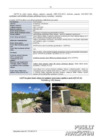 Žemės sklypas Kaune, Priekulės g. 12D, su statybos leidimu, 63040 EUR pradinė kaina