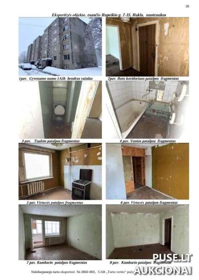 Parduodamas butas Jonavos rajone, Ruklos miestelyje, Rupeikio g. 7, su pradine kaina 14160 EUR