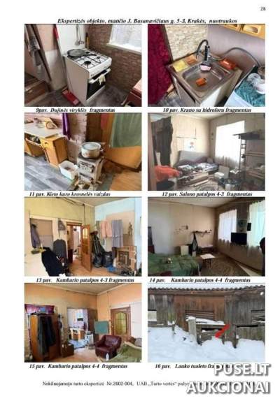 Pirmosios kategorijos butas Kėdainių r. sav., Krakių miestelyje, J. Basanavičiaus g. 5, pradinė kaina 5992 EUR