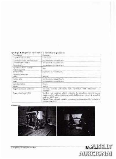 Vibro Presas parduodamas aukcione Švenčionių rajone, Vaškūnų km. - Pradinė kaina 79971 EUR