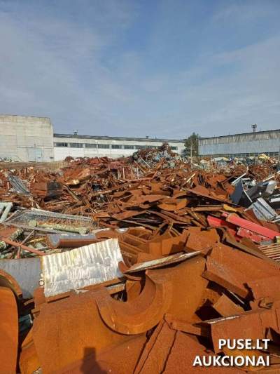 Juodo metalo laužo aukcionas 3000 tonų pradine kaina 705000 EUR Visagine