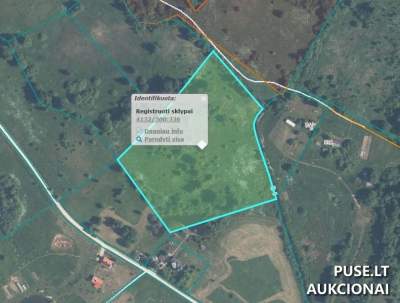 Žemės ūkio paskirties žemės sklypas Vilniaus r., Kramniškių k., pradinė kaina 12200 EUR