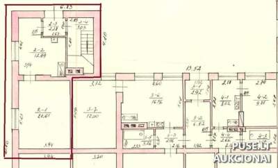 1/2 dalis buto Panevėžio r. Naudvario k., Dvaro g. 9-2 su ūkiniais pastatais, pradinė kaina 2880 EUR