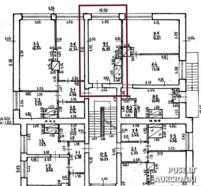 Gražinamas 14.85 kv. m butas su rūsiu Šiaulių rajone, Kentraičiuose, pradinė kaina 280 EUR