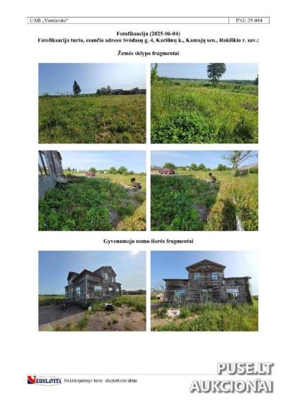 Land Plot with Residential House for Sale in Rokiškis District, Kariūnai Village, Svėdasų St. 4, Starting Price 24000 EUR