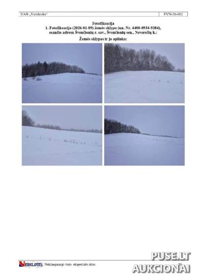 Agricultural Land Plot for Auction in Švenčionys District, Neversiukai Village - Starting Price 5520 EUR