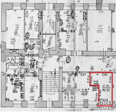 Kambarys Polocko g. 4B, Vilniuje: Patalpos su daline nuosavybe pradinė kaina 28620 EUR