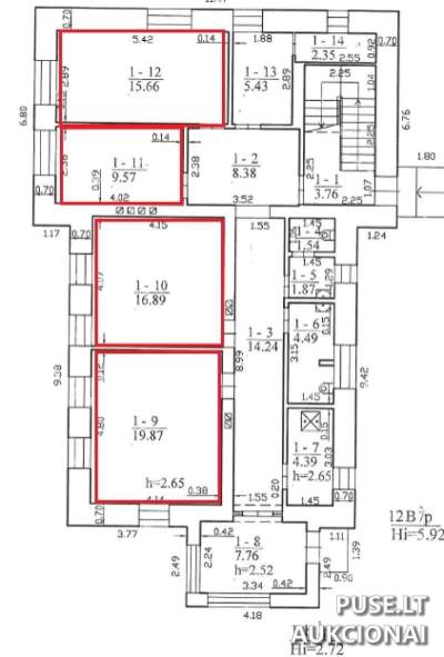 Nuomojamos administracinės patalpos Plungėje, Salantų g. 18, 149.75 kv. m, pradinė nuomos kaina 0 EUR