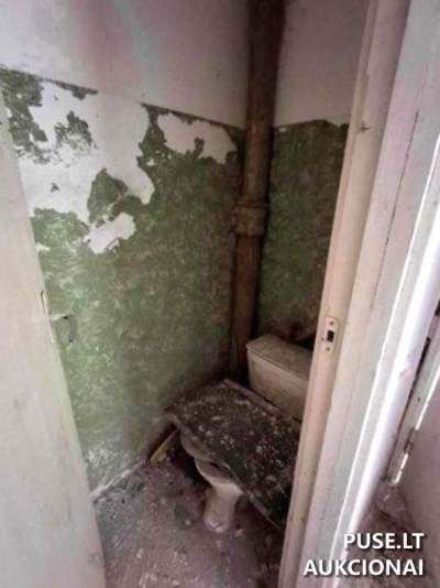 Pigūs 55 kv.m buto aukcionas Jurbarko rajone, Kartupių kaime, pradinė kaina 999 EUR