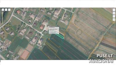 1/6 dalis 0.0410 ha žemės ūkio paskirties sklypo Pasvalio r. Girsūdų k. aukcionas nuo 20 EUR