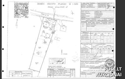 1/2 частини земельної ділянки в Ігналінському районі, с. Діжідсаліс, вул. Салос, 53, стартова ціна 2834 EUR
