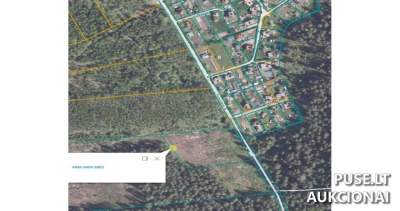 Parduodamas 0.60 ha miško ūkio žemės sklypas Vilniaus r. sav. Parudaminio k. su 1576 EUR pradine kaina