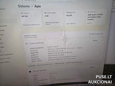 Kompiuterinė įranga ir techninė įranga aukcione pradinė kaina 432 EUR