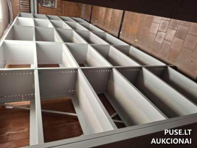 Stelažų komplektas Kaune, Šv. Gertrūdos g. 4, pradinė kaina 400 EUR, baldų aukcionas