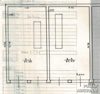 Garažas Jonavoje, Vasario 16-osios g. 11A, 128.71 kv.m. – Pradinė kaina 32600 EUR