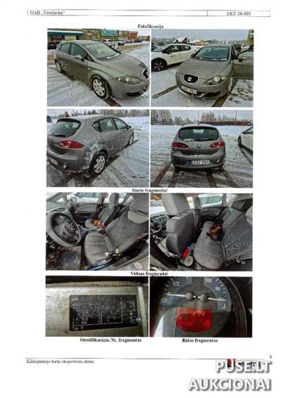 Parduodamas keleivinis automobilis SEAT LEON, pradinė kaina 960 EUR, antstolių varžytynės