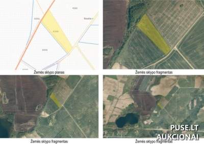 2.14 ha žemės ūkio paskirties sklypas Šiaulių rajone, Pabalvės kaime, pradinė kaina 8760 EUR