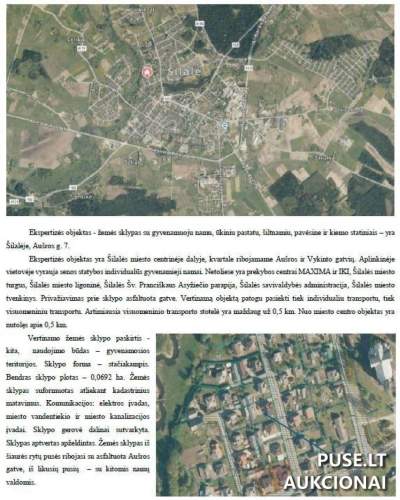 Žemės sklypas Šilalės mieste, Aušros g. 7, 98400 EUR - Antstolių varžytynės