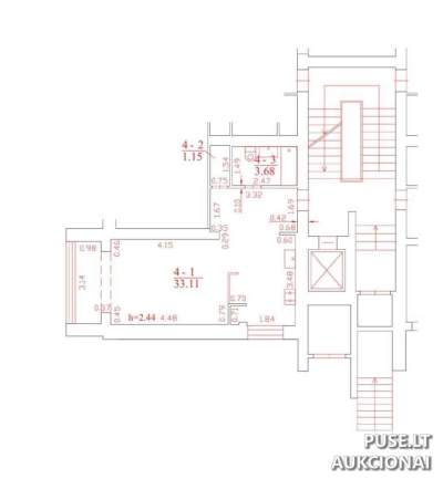 Parduodamas 37.94 kv.m butas Vilniuje Ateities g. su rūsiu, pradinė kaina 105000 EUR