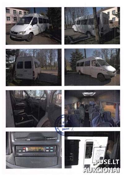 Parduodamas naudotas Mercedes Benz 413 dyzelinis autobusas 20 vietų 3965 EUR pradinė kaina