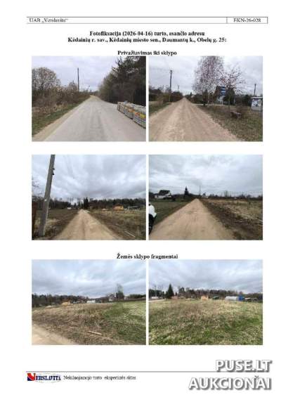 Žemės sklypas Kėdainių r., Daumantų k., Obelų g. 25 parduodamas aukcione nuo 2640 EUR