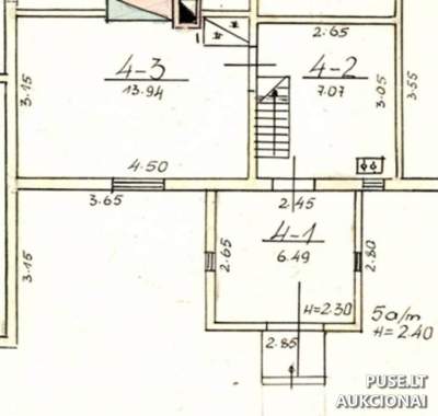 Parduodamas butas Jurbarko rajone, Švendriškiuose, 61.93 kv.m. pradinė kaina 1920 EUR