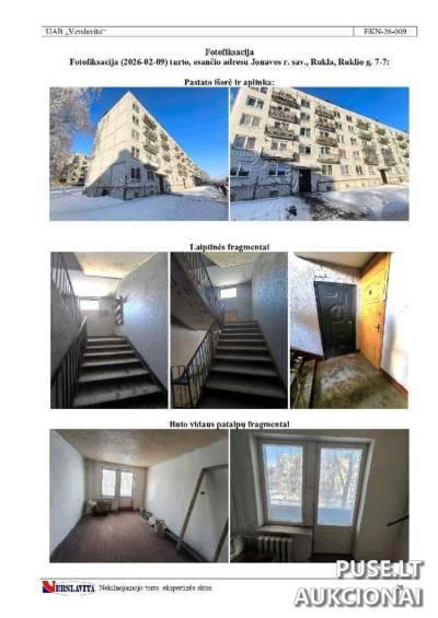 Butas Ruklos miestelyje, Jonavos rajone, pradinė kaina 12600 EUR, antstolių varžytynės