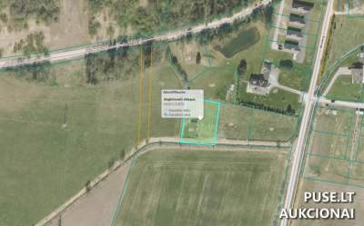 Parduodamas 0.1688 ha žemės sklypas Mažeikių rajone, Reivyčių kaime, 5280 EUR pradinė kaina