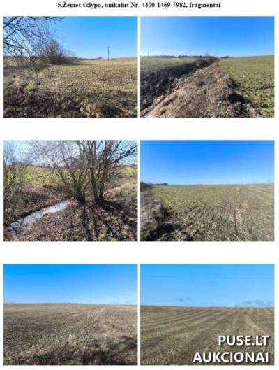 1.93 ha Agricultural Land Plot in Santakos Village, Kalvarija Municipality, Starting Bid 7520 EUR