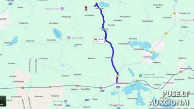 Продается сельхозназначения участок в Тракайском районе, деревня Мергишкяй, начальная цена 1360 EUR