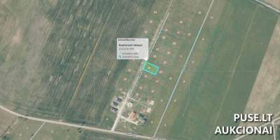Участок 0.09 га в деревне Бауштининкай, Клайпедский район, продается на торгах за 10368 EUR