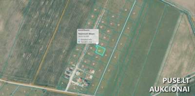 Участок земли 0.1011 га в Баукштининкай, Клайпедский район. Начальная цена 11635 EUR