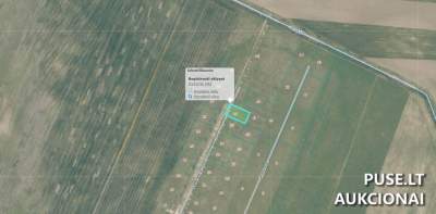 Продажа земельного участка 0.09 га в Клайпедском районе, дер. Бауштининкай, ул. Лаздинелю, 39. Начальная цена от 10368 EUR