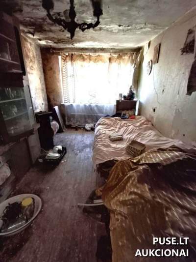 1/2 доли квартиры с подвалом в Шакайском р-не, с. Кубилишкяй, ул. Й. Яблонскё, 21-5, начальная цена 251 EUR