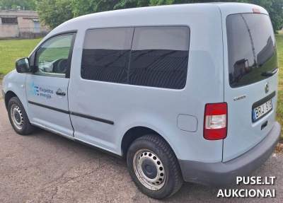 VW Caddy dyzelinis automobilis aukcione Klaipėda. Pradinė kaina 700 EUR