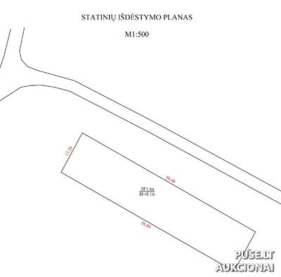 Parduodamas nebaigtas statyti pastatas ir 0.2939 ha sklypas Kaune, Alyvų g. 41, pradinė kaina 117993 EUR