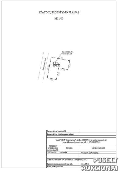 Sandėlis Joniškio r. sav., Nociūnų k., Draugystės g. 9A, 835 EUR pradinė kaina
