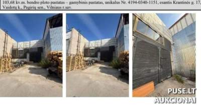 Gamybinis pastatas Vilniaus rajone, Vaidotų kaime, 103 kv.m, 20240 EUR kaina