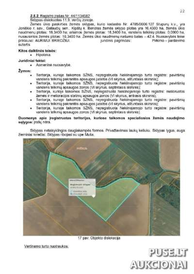 Didelis 16.43 ha žemės ūkio sklypas Joniškio rajone, Kipštų kaime, pradinė kaina 105600 EUR