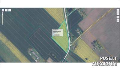 2 Ha žemės ūkio paskirties sklypas Radviliškio r. sav. Žąsaičių kaime, pradinė kaina 11200 EUR