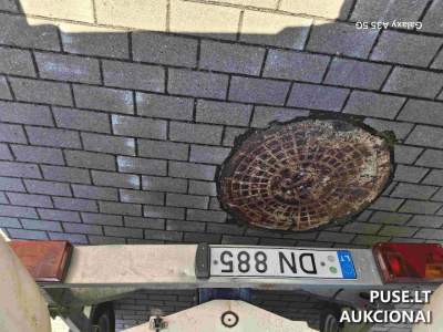 Valties priekaba Brenderup 8116 DN885 aukcione Vilniuje pradinė kaina 100 EUR be techninės apžiūros